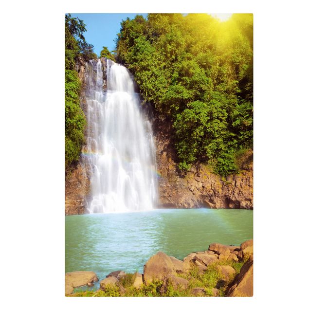 Natur Leinwand Wasserfall Romantik