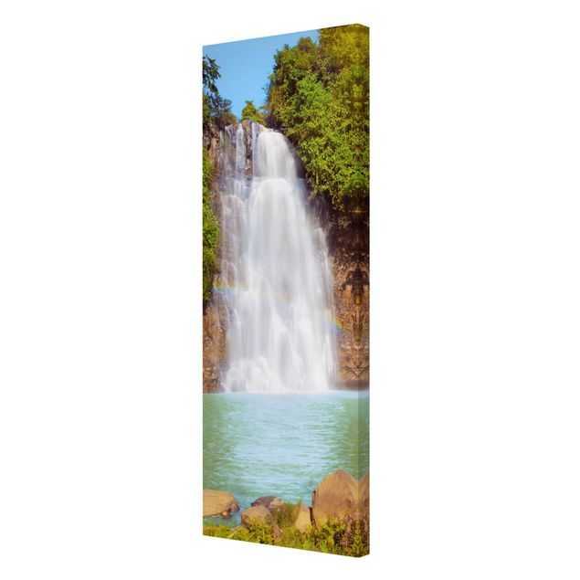 Leinwandbilder Wald Wasserfall Romantik