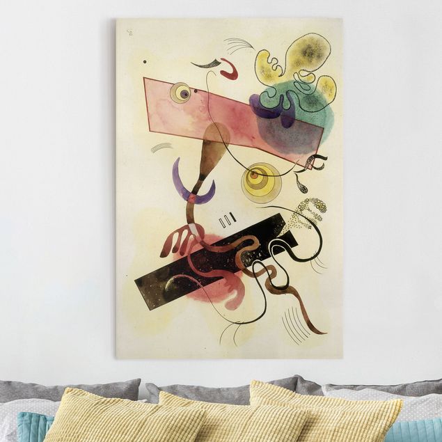 Leinwandbild Rose Wassily Kandinsky - Taches