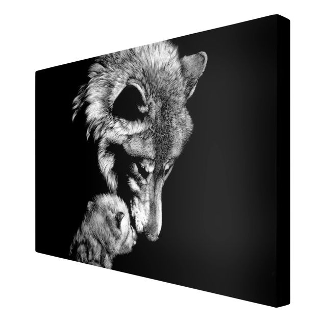Wandbilder Wolf vor Schwarz