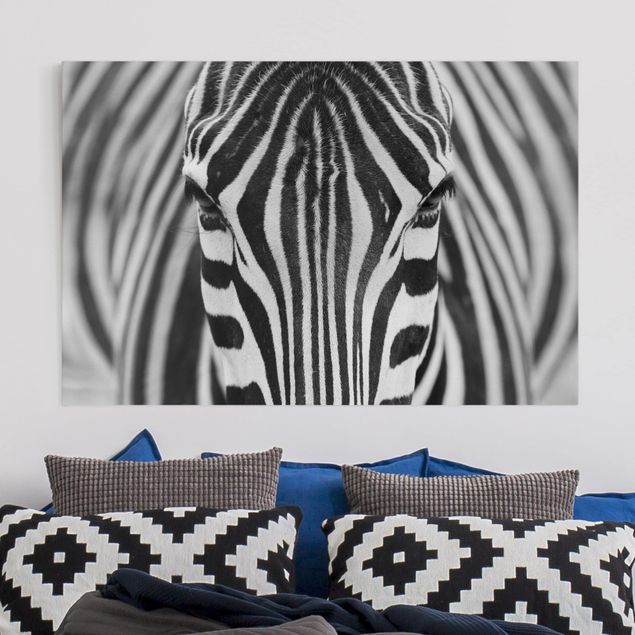 Leinwandbild Pferd Zebra Look