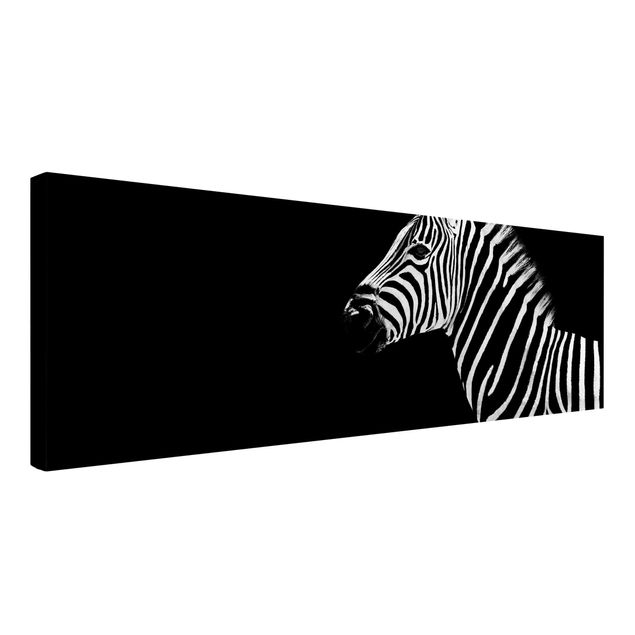 schwarz-weiß Bilder auf Leinwand Zebra Safari Art