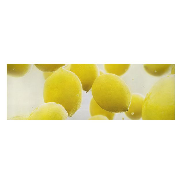 Leinwandbilder Gemüse & Obst Zitronen im Wasser