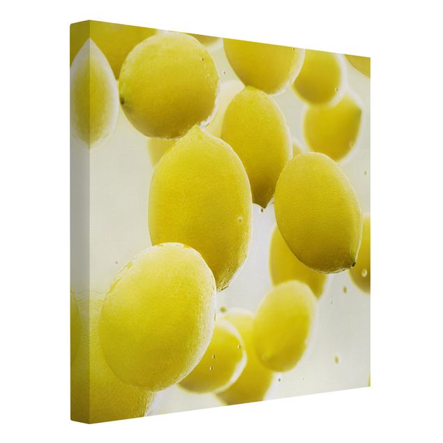 Wandbilder Blumen Zitronen im Wasser