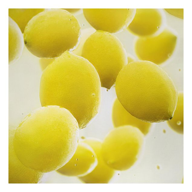Leinwandbilder Gemüse & Obst Zitronen im Wasser