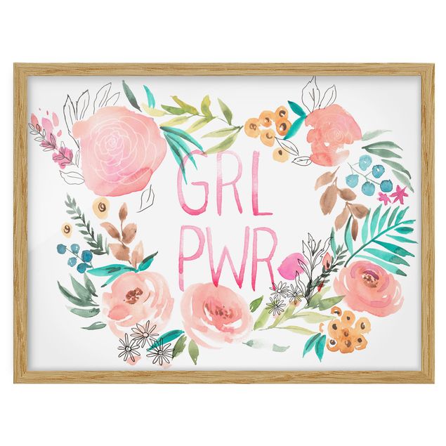 Wandbilder Blumen Rosa Blüten - Girl Power