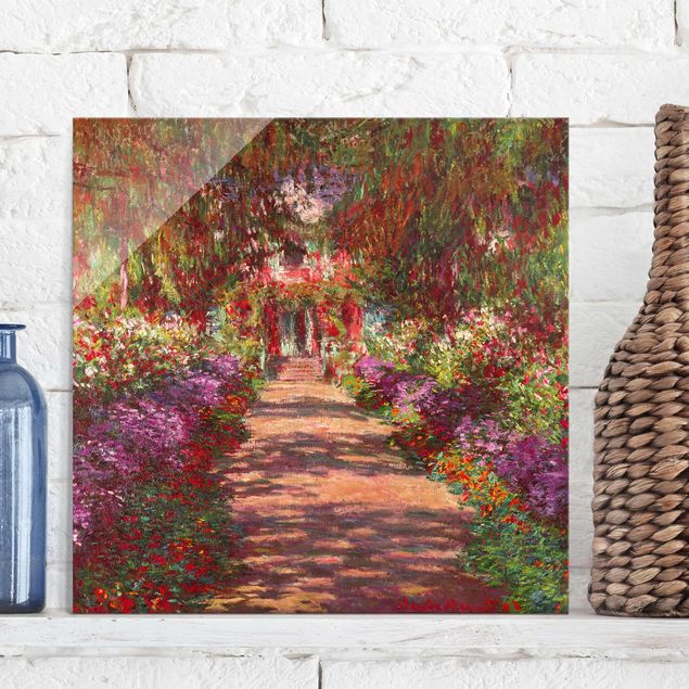 Wandbilder Blumen Claude Monet - Weg in Monets Garten in Giverny