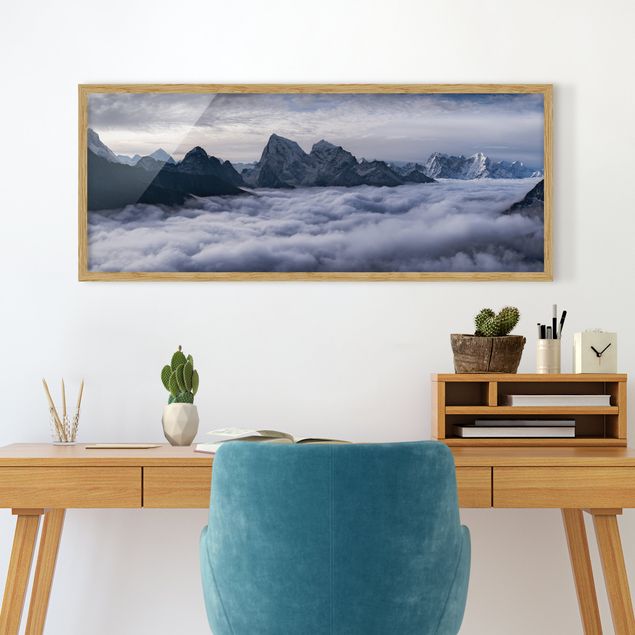 Wandbilder Berge Wolkenmeer im Himalaya
