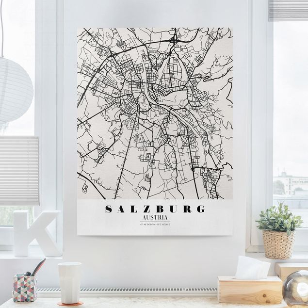 Wanddeko Küche Stadtplan Salzburg - Klassik