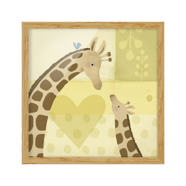Wandbilder Liebe Mama und ich - Giraffen