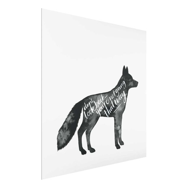 Wandbilder Sprüche Tiere mit Weisheit - Fuchs