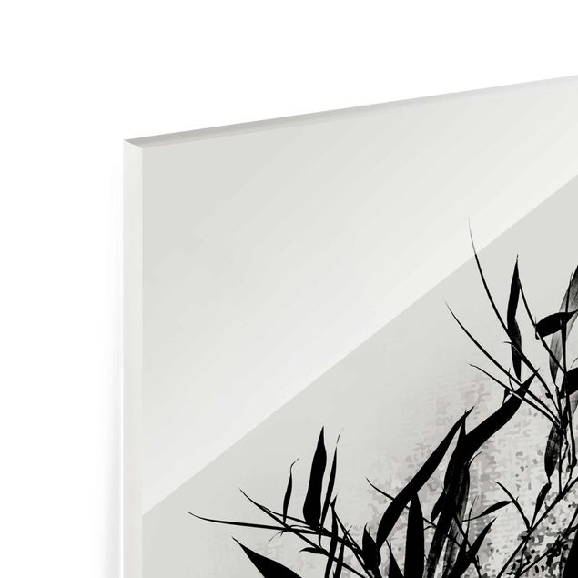 Wandbilder Floral Grafische Pflanzenwelt - Schwarzer Bambus