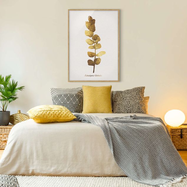Wandbilder Floral Gold - Eukalyptus