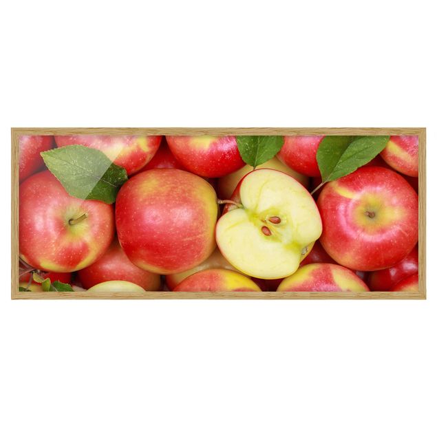 Wandbilder Rot Saftige Äpfel