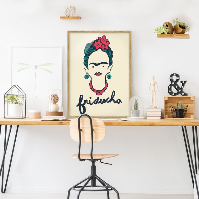 Wandbilder Floral Frida Kahlo - Friducha