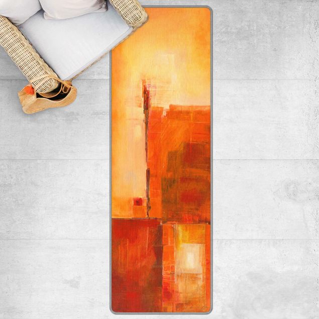 Teppich abstrakt Abstrakt Orange Braun