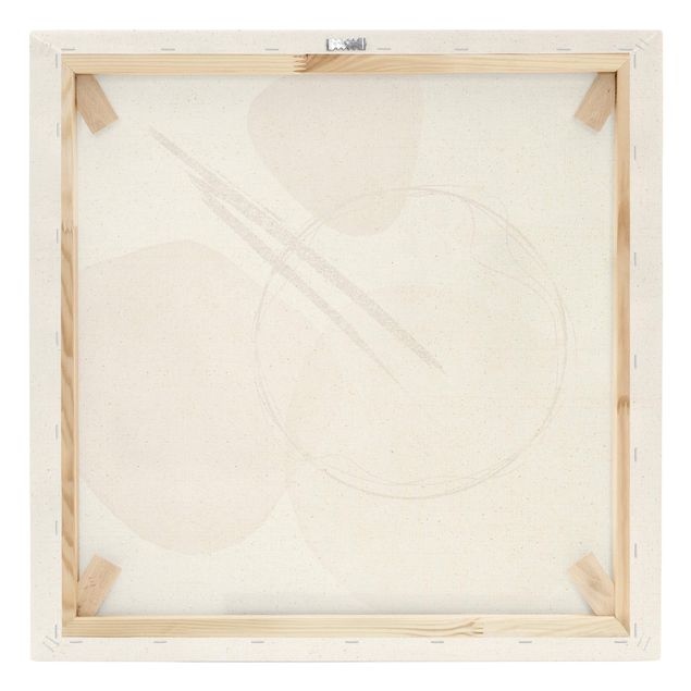 Leinwandbild Natur - Abstrakte Komposition Kupfersteine - Quadrat 1:1