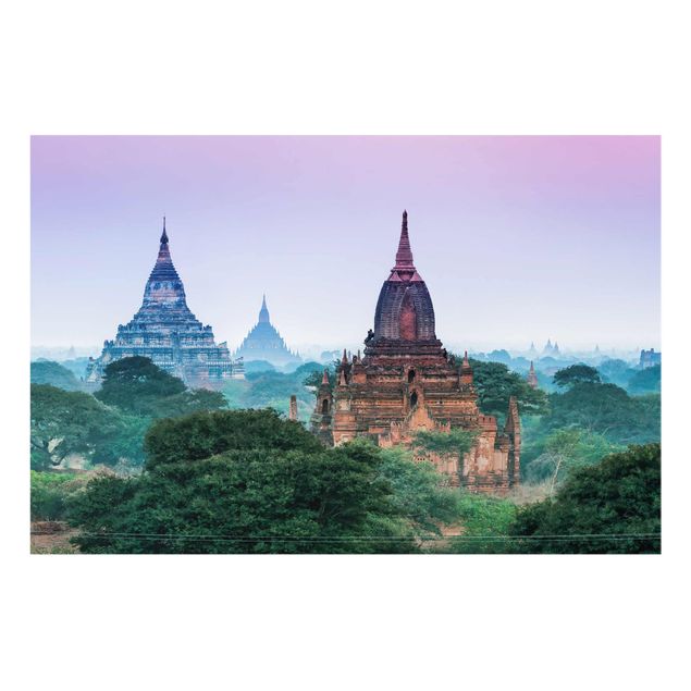 Glasbild Stadt Sakralgebäude in Bagan