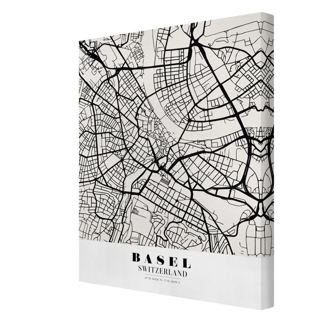 schöne Bilder Stadtplan Basel - Klassik
