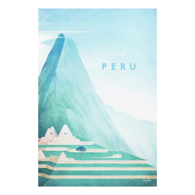 Glasbilder Landschaften Reiseposter - Peru
