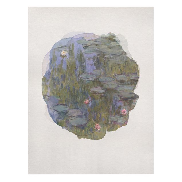 Wandbilder Landschaften Wasserfarben - Claude Monet - Seerosen (Nympheas)