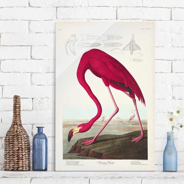 Küche Dekoration Vintage Lehrtafel Amerikanischer Flamingo
