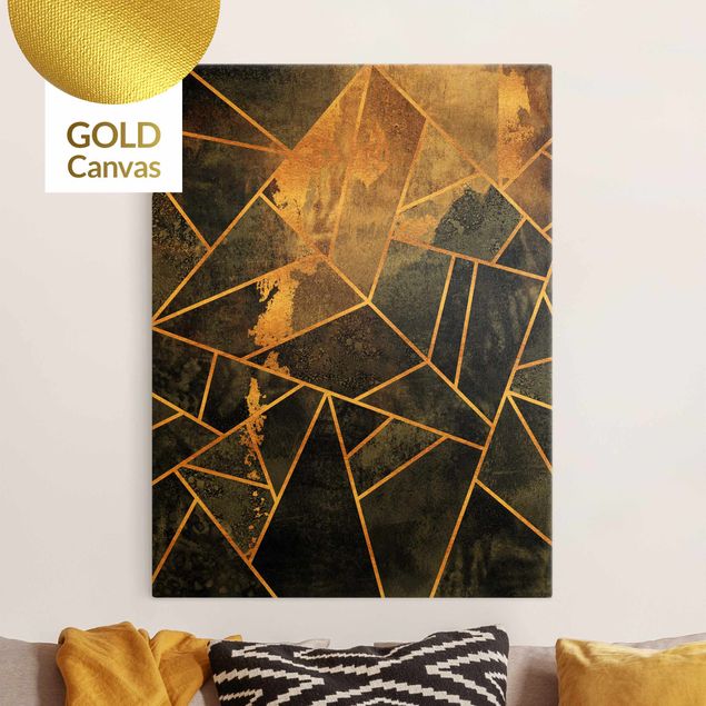 Leinwandbilder Steine Onyx mit Gold