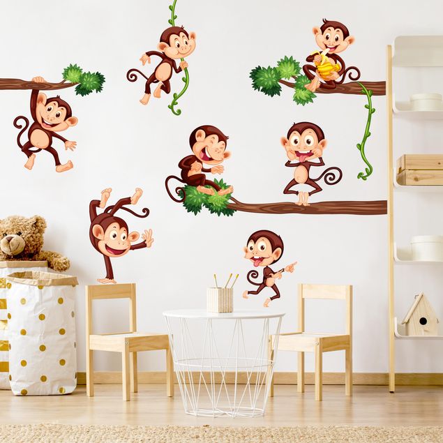 Kinderzimmer Deko Affenfamilie