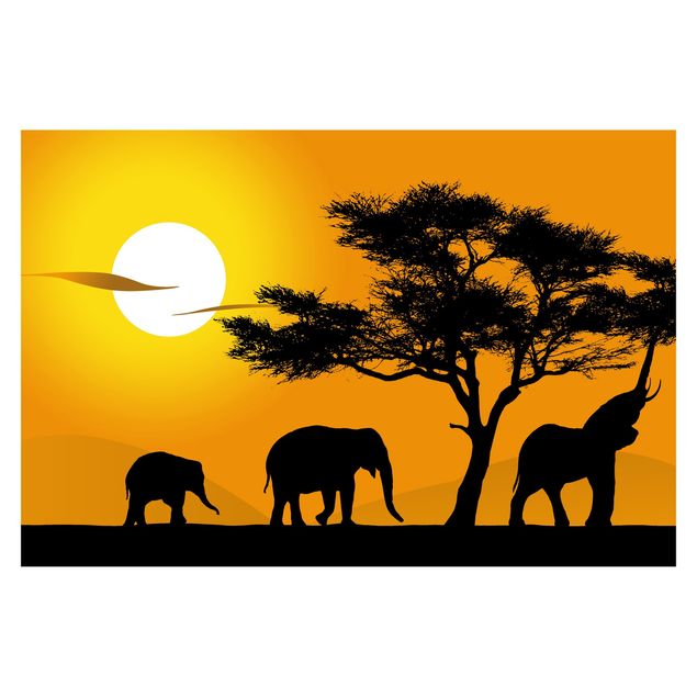 Tapete Natur African Elefant Walk