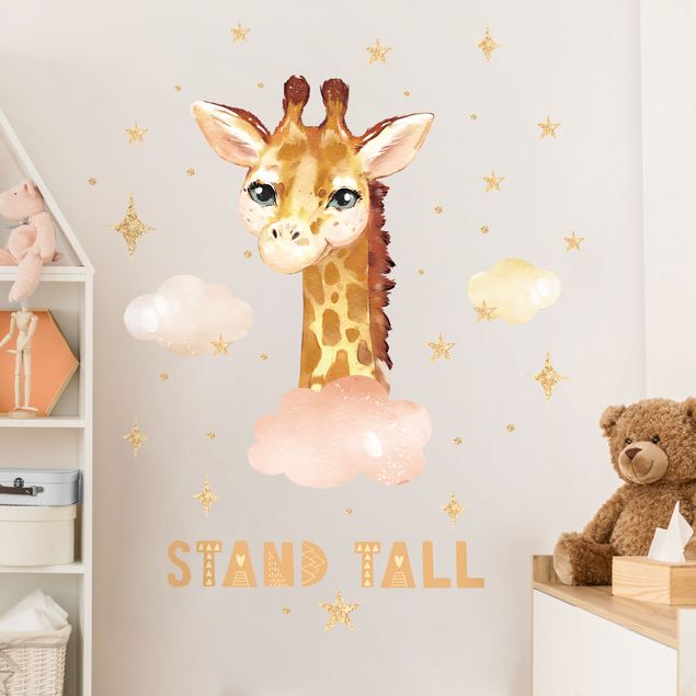 Giraffe Wandtattoo Aquarell Giraffe - Stand tall
