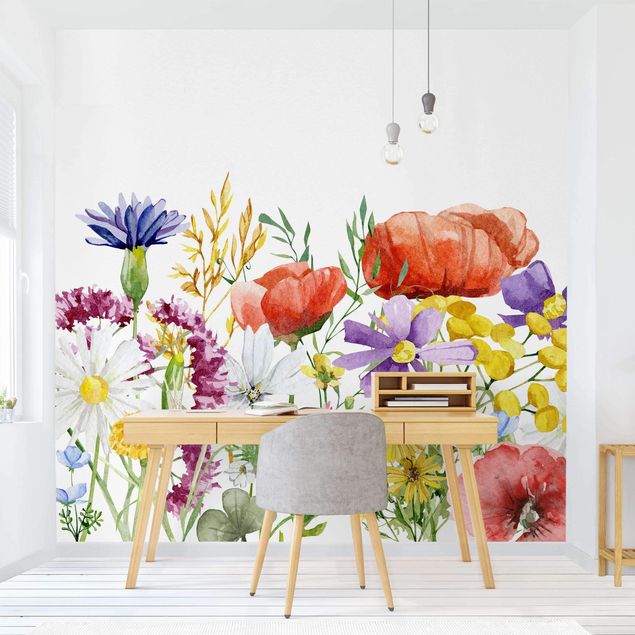 Küche Dekoration Aquarellierte Blumen