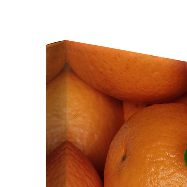 Leinwandbild 3-teilig - Saftige Orangen - Hoch 1:2