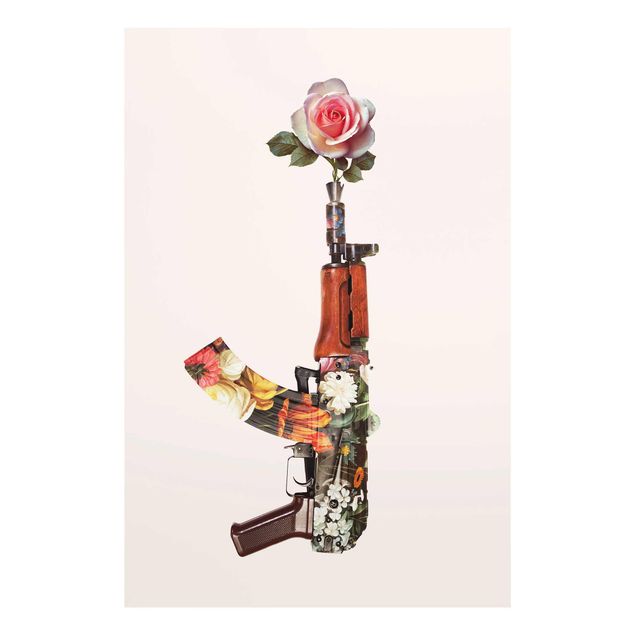 Wandbilder Floral Waffe mit Rose