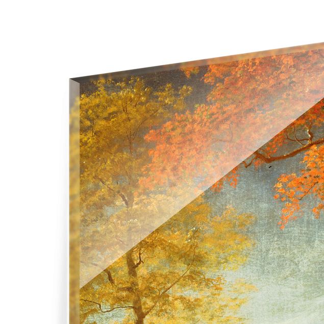 Wandbilder Bäume Albert Bierstadt - Herbst in Oneida County, New York
