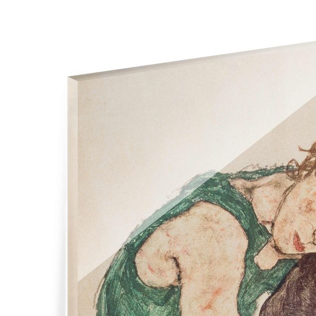 Wandbilder Modern Egon Schiele - Sitzende Frau mit hochgezogenem Knie