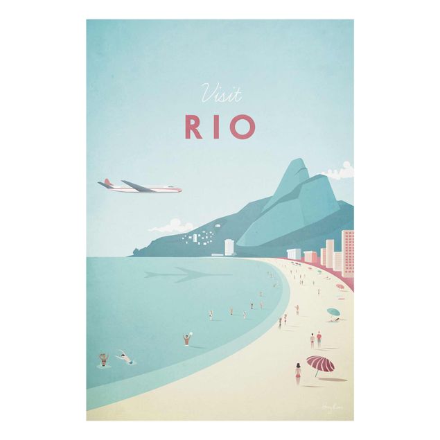 Glasbilder Städte Reiseposter - Rio de Janeiro