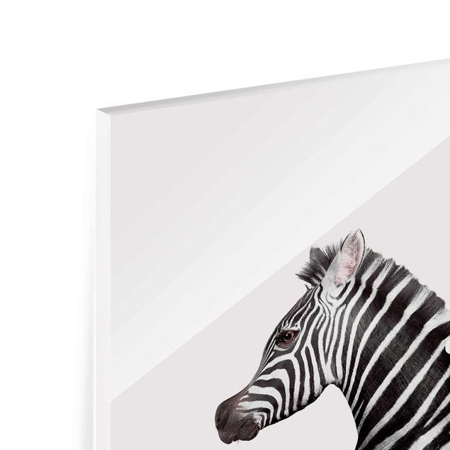 Glasbilder Tiere Seepferdchen mit Zebrastreifen
