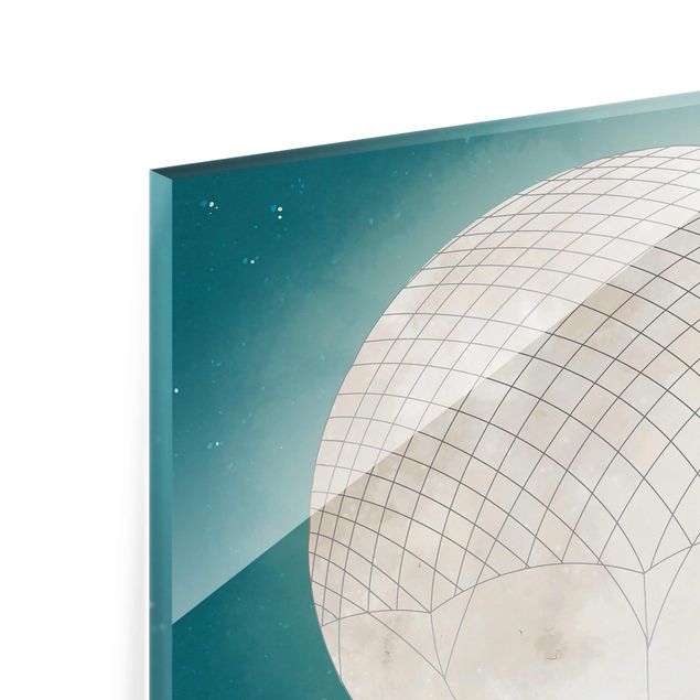 Laura Graves Art Illustration Hasen Mond-Heißluftballon Sternenhimmel