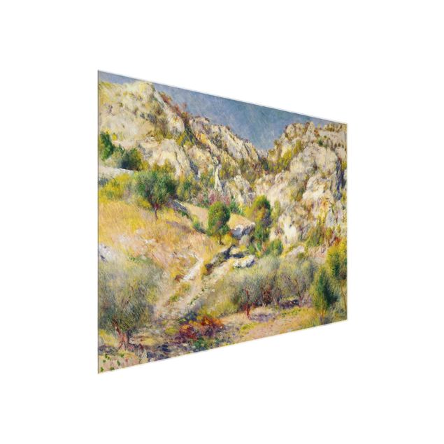 Glasbilder Berge Auguste Renoir - Felsen bei Estaque