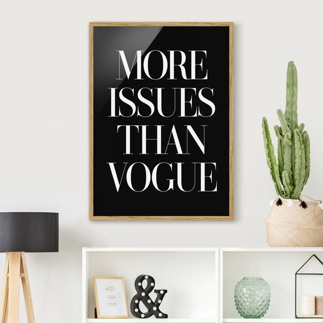 schwarz-weiß Bilder mit Rahmen More issues than Vogue