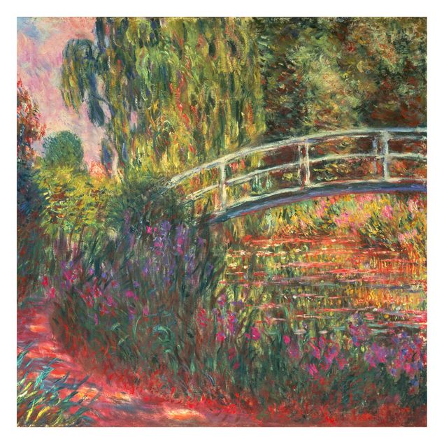 Blumentapete Claude Monet - Japanische Brücke im Garten von Giverny