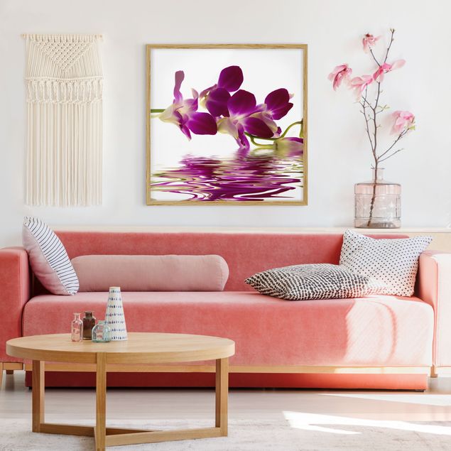 Wanddeko Küche Pink Orchid Waters