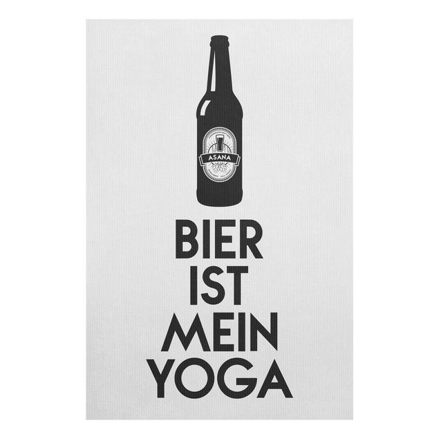Wandbilder Schwarz-Weiß Bier Ist Mein Yoga