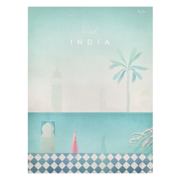 Skyline Leinwandbild Reiseposter - Indien