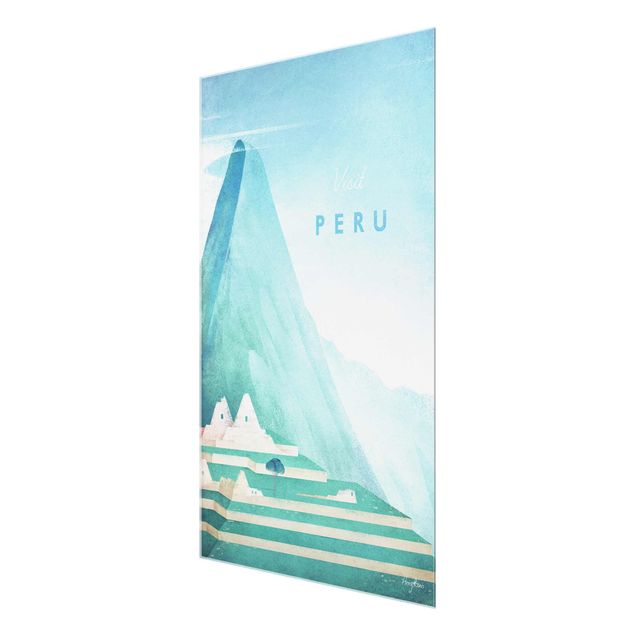 Glasbilder Städte Reiseposter - Peru
