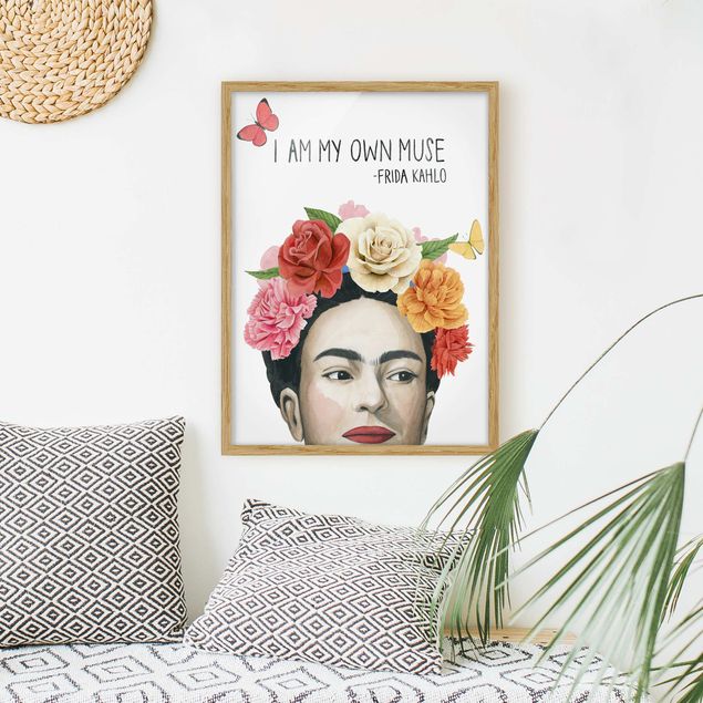 Blumenbilder mit Rahmen Fridas Gedanken - Muse