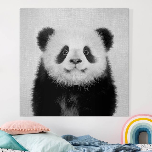 Babyzimmer Deko Baby Panda Prian Schwarz Weiß