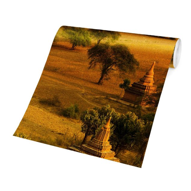 Fototapete gelb Bagan in Myanmar