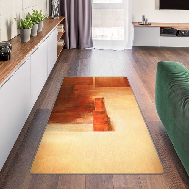 Moderner Teppich Balance Orange Braun