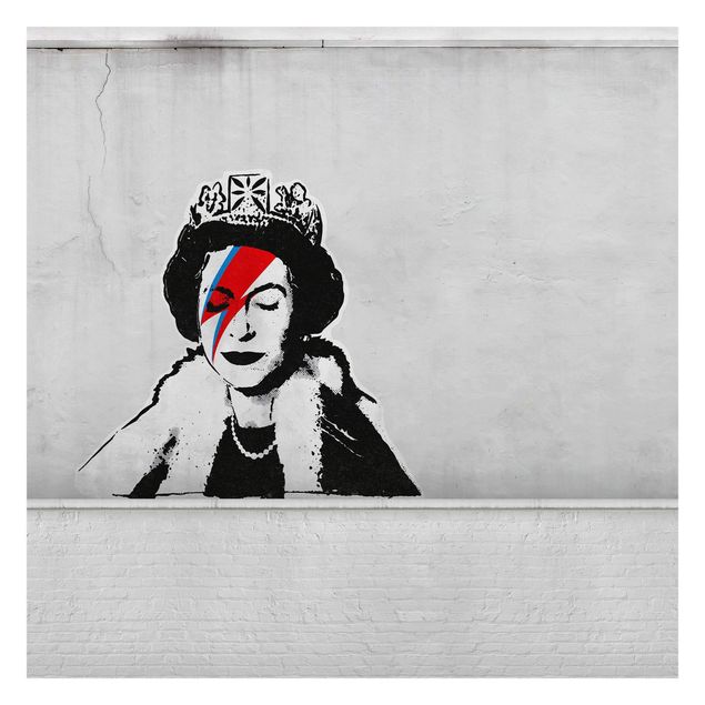 Fototapete - Queen Lizzie Stardust - Brandalised ft. Graffiti by Banksy